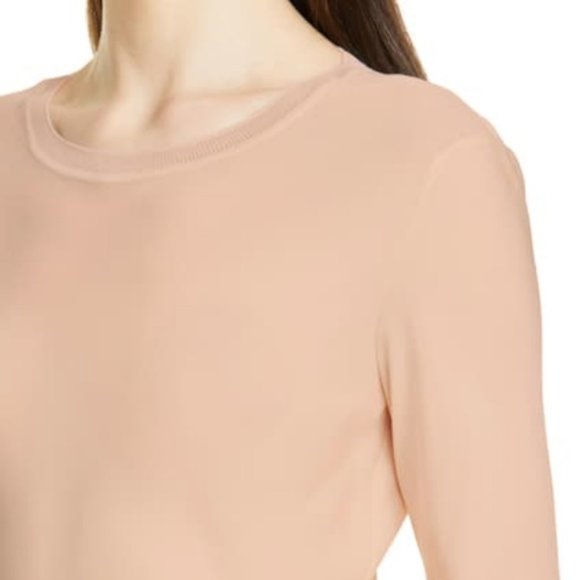 THEORY Crewneck Bias Silk Top - Picture 5 of 11